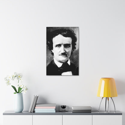 Canvas - Edgar Allan Poe Canvas Print - Gothic Gallery Wrap for Unique Home Decor from Crypto Zoo Tees