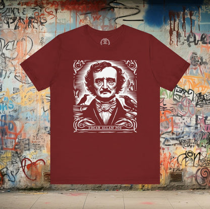 T-Shirt - Edgar Allan Poe Classic Horror Author Shirt - Gothic Literature Design from Crypto Zoo Tees