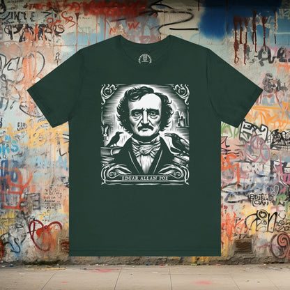 T-Shirt - Edgar Allan Poe Classic Horror Author Shirt - Gothic Literature Design from Crypto Zoo Tees