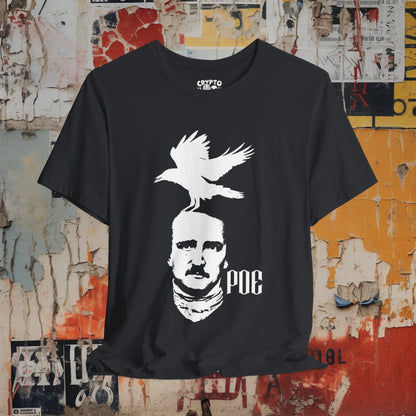 T-Shirt - Edgar Allan Poe Gothic Horror Author T-shirt | Bella + Canvas Unisex T-shirt from Crypto Zoo Tees