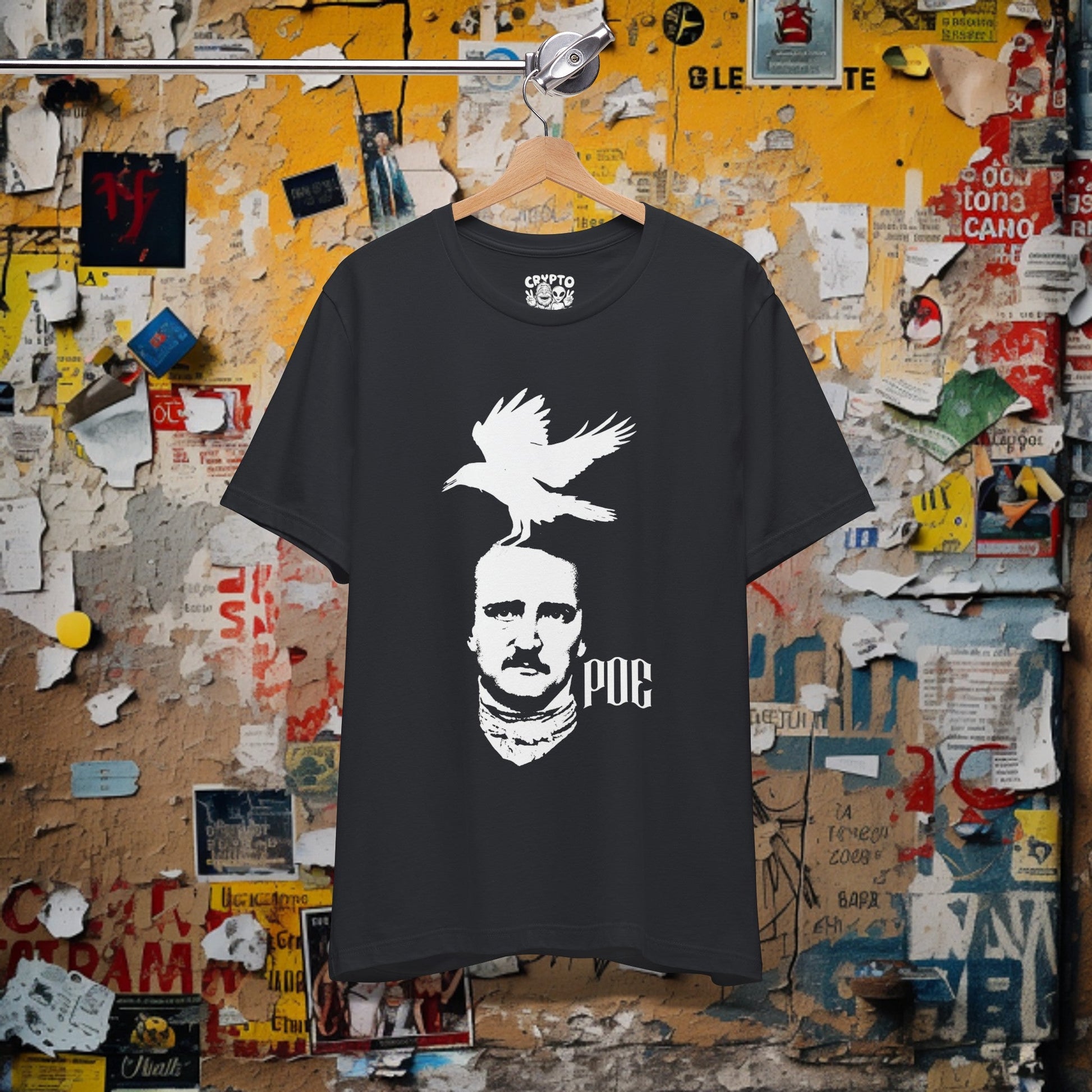 T-Shirt - Edgar Allan Poe Gothic Horror Author T-shirt | Bella + Canvas Unisex T-shirt from Crypto Zoo Tees