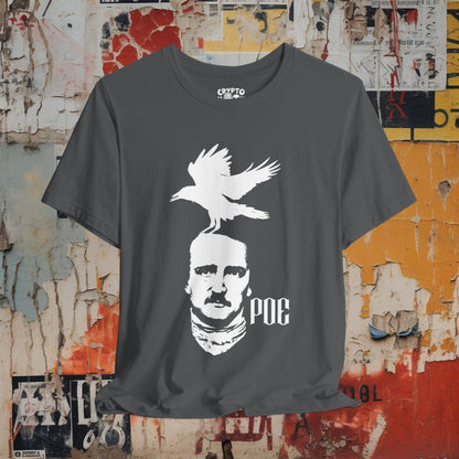 T-Shirt - Edgar Allan Poe Gothic Horror Author T-shirt | Bella + Canvas Unisex T-shirt from Crypto Zoo Tees