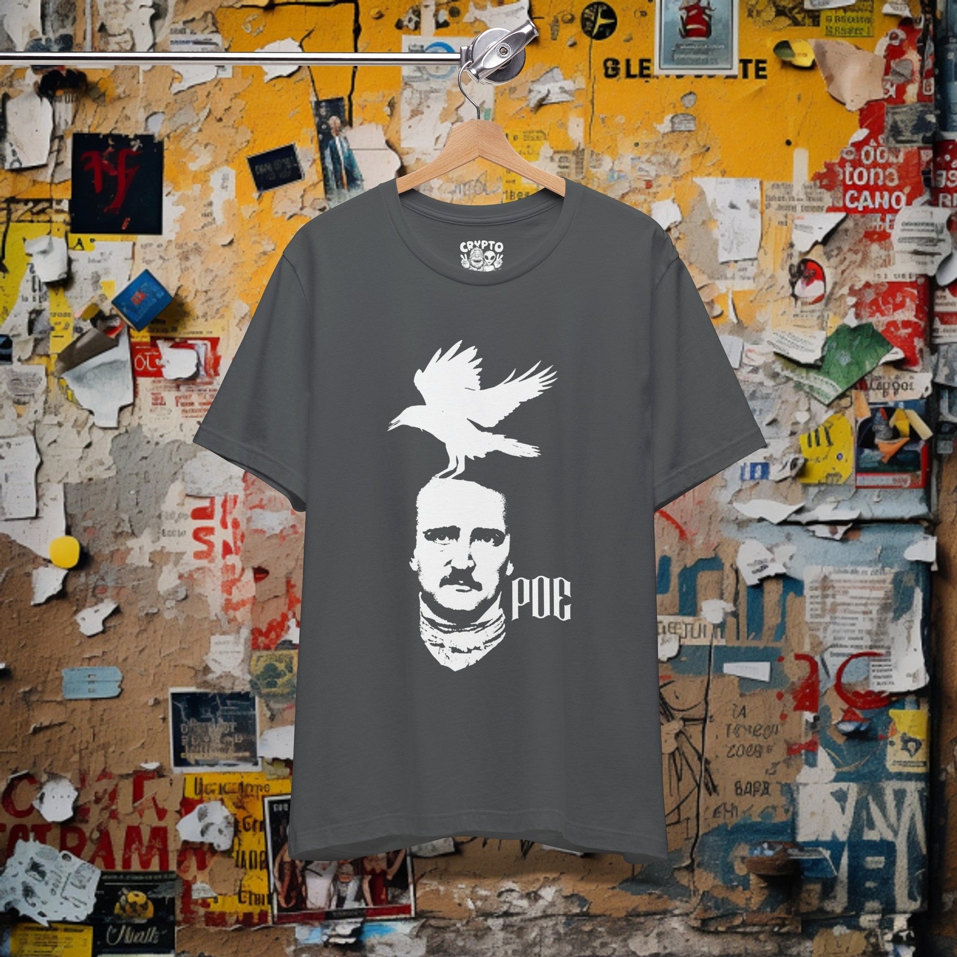 T-Shirt - Edgar Allan Poe Gothic Horror Author T-shirt | Bella + Canvas Unisex T-shirt from Crypto Zoo Tees