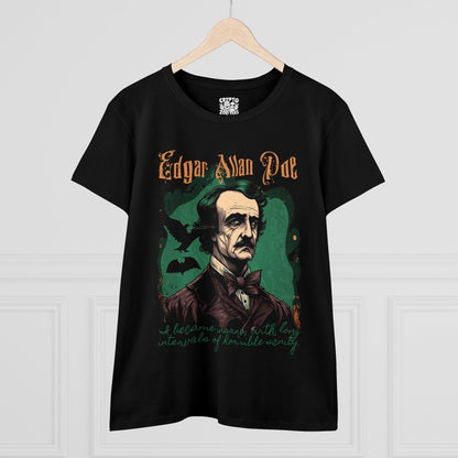 T-Shirt - Edgar Allan Poe Insanity Quote | Women's T-Shirt | Cotton Tee from Crypto Zoo Tees