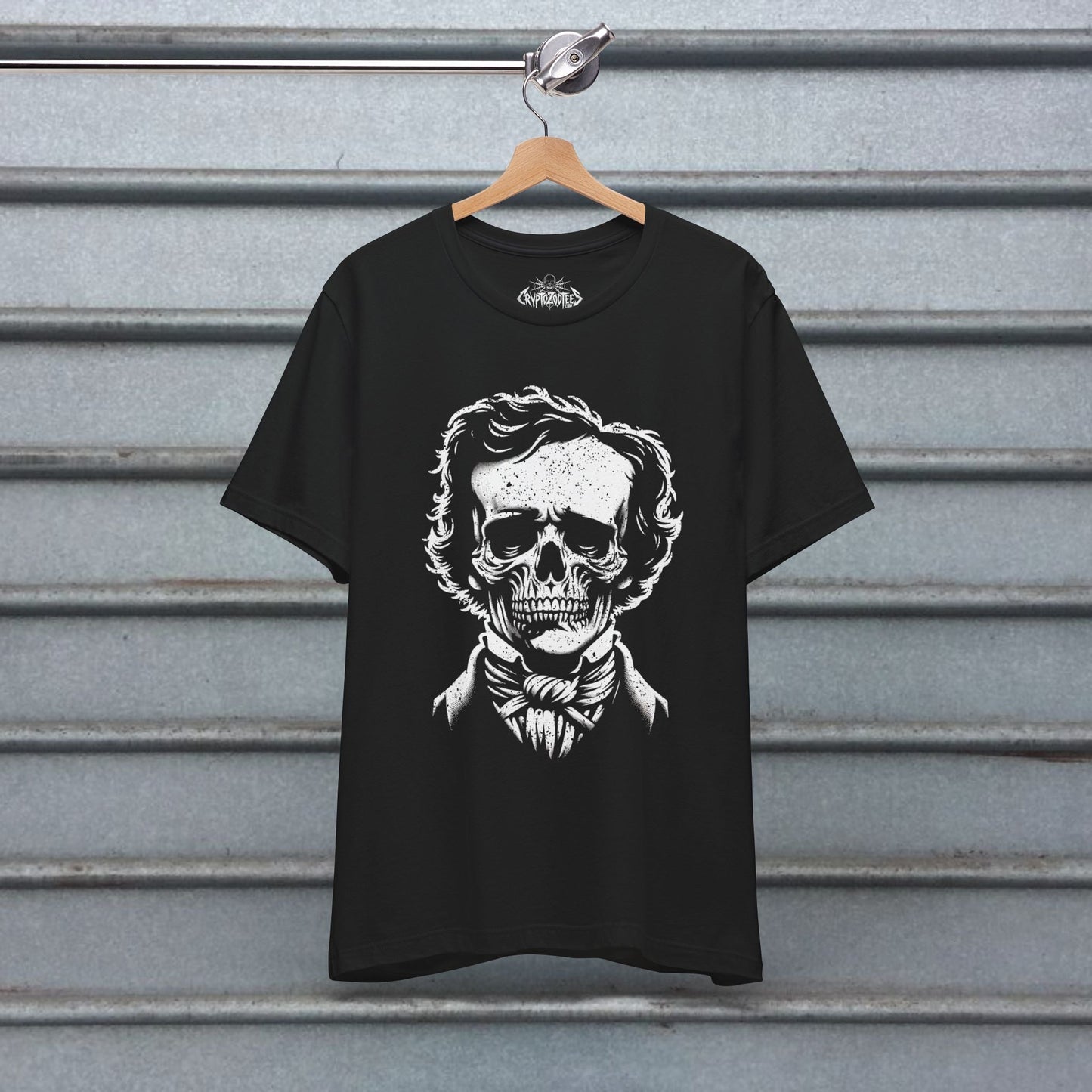 T-Shirt - Edgar Allan Poe Skull Shirt - Soft Cotton T-Shirt - Classic Horror Author Tee from Crypto Zoo Tees