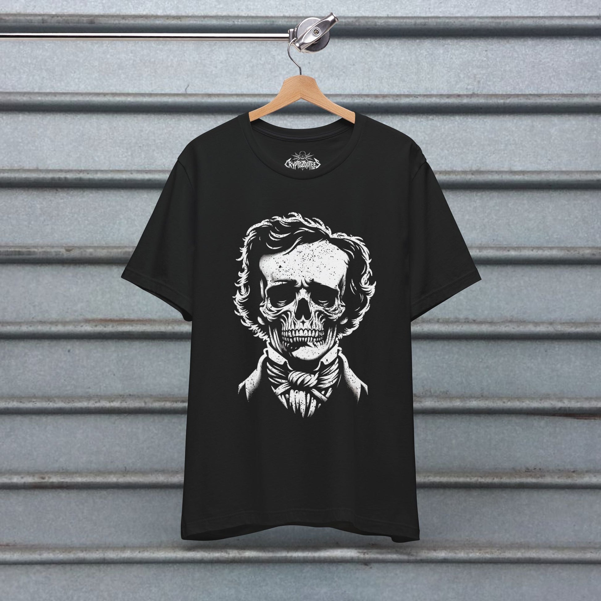 T-Shirt - Edgar Allan Poe Skull Shirt - Soft Cotton T-Shirt - Classic Horror Author Tee from Crypto Zoo Tees