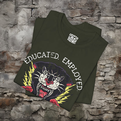 T-Shirt - Educated Employed Tattooed without Regret T-shirt | Bella + Canvas Unisex T-shirt from Crypto Zoo Tees