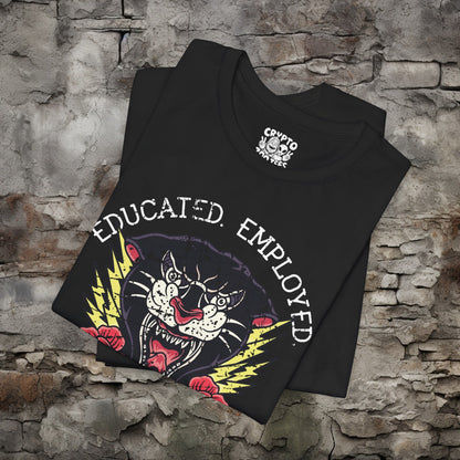 T-Shirt - Educated Employed Tattooed without Regret T-shirt | Bella + Canvas Unisex T-shirt from Crypto Zoo Tees