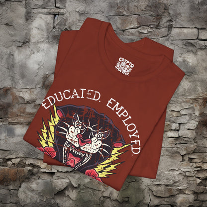 T-Shirt - Educated Employed Tattooed without Regret T-shirt | Bella + Canvas Unisex T-shirt from Crypto Zoo Tees