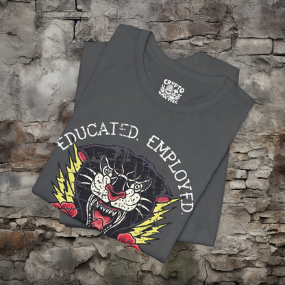 T-Shirt - Educated Employed Tattooed without Regret T-shirt | Bella + Canvas Unisex T-shirt from Crypto Zoo Tees