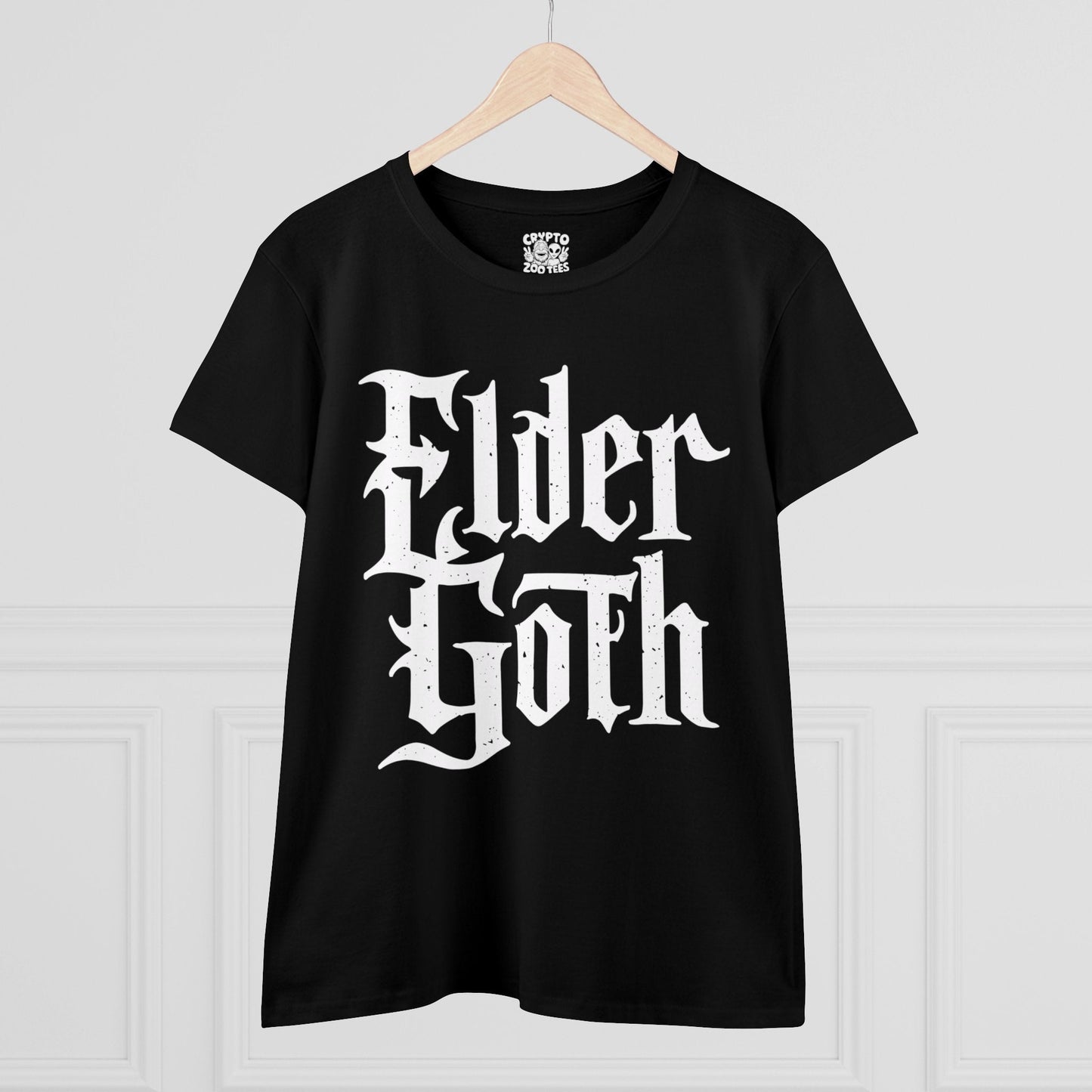 T-Shirt - Elder Goth | People | Tattoo Culture | Women's T-Shirt | Cotton Tee from Crypto Zoo Tees