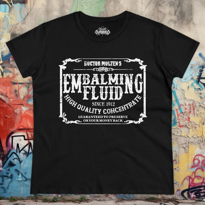 T-Shirt - Embalming Fluid Ladies Tee | Ladies Tee | Horror, Halloween | Goth/Gothic, Punk from Crypto Zoo Tees