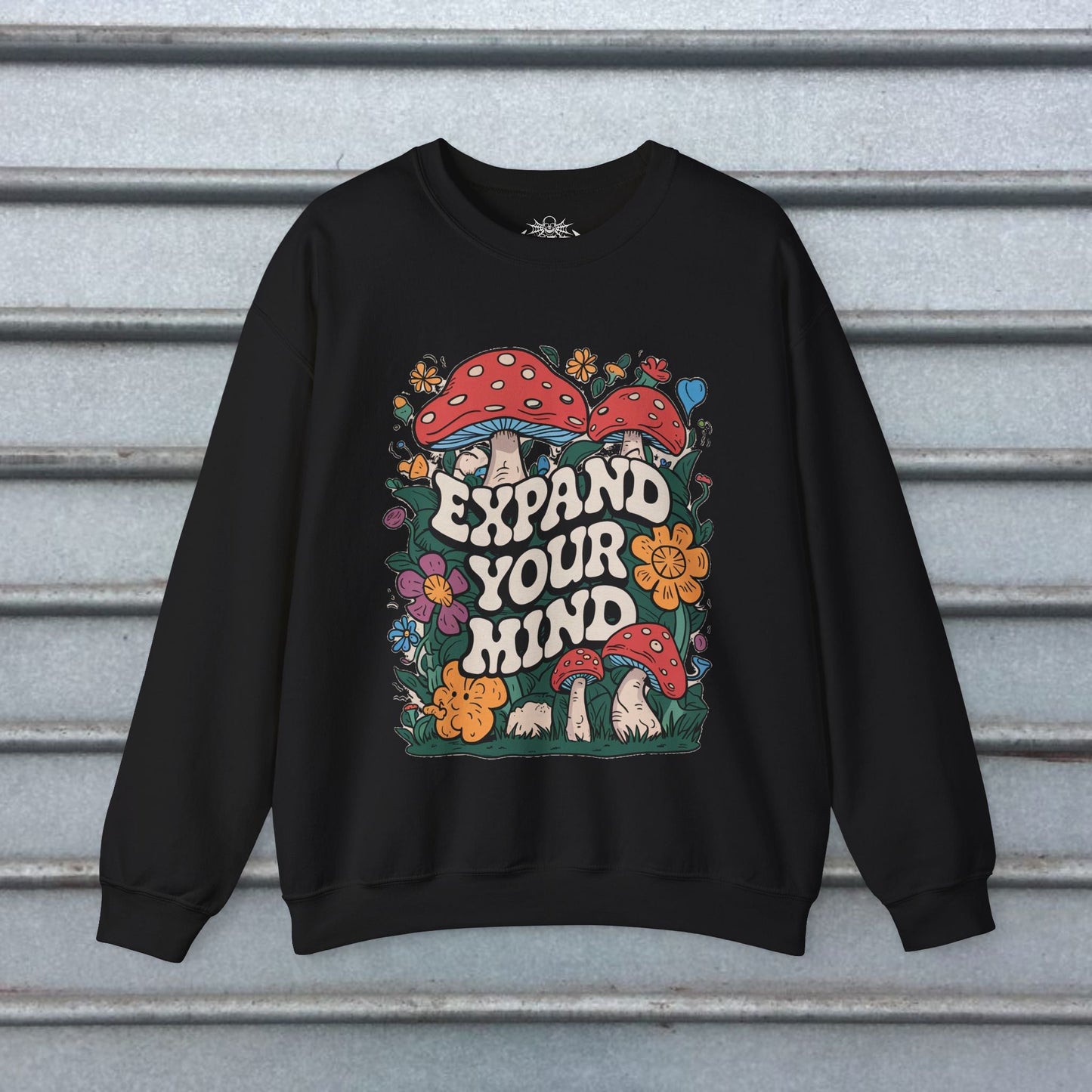 Sweatshirt - expand your mind mushroom sweatshirt from Crypto Zoo Tees