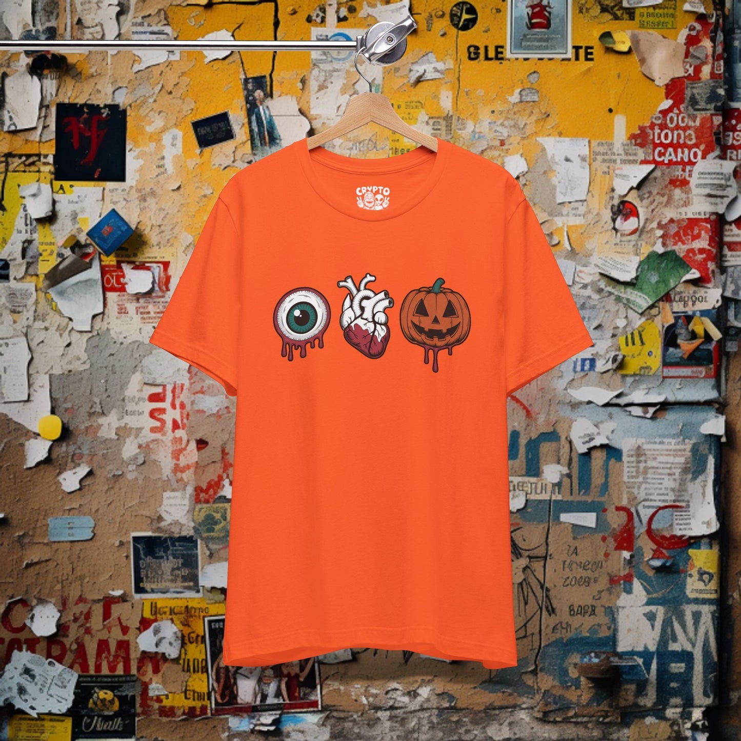 T-Shirt - Eye Heart Jack - o - lantern | I Love Halloween | Bella + Canvas Unisex T-shirt from Crypto Zoo Tees