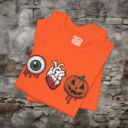 T-Shirt - Eye Heart Jack - o - lantern | I Love Halloween | Bella + Canvas Unisex T-shirt from Crypto Zoo Tees