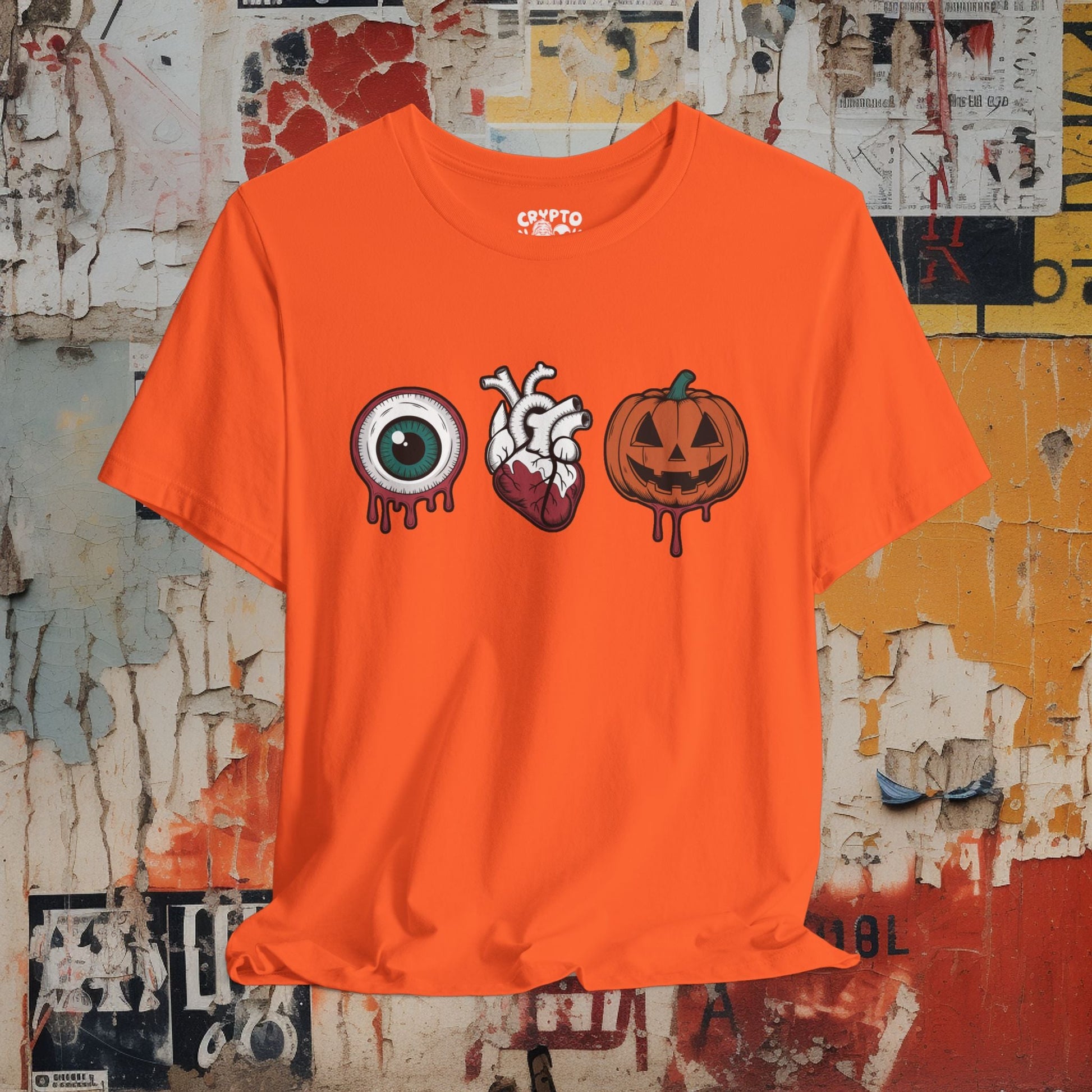 T-Shirt - Eye Heart Jack - o - lantern | I Love Halloween | Bella + Canvas Unisex T-shirt from Crypto Zoo Tees