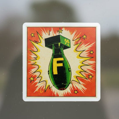 Paper products - F Bomb Comic Sticker | Comics, Funny | Punk Sticker from Crypto Zoo Tees