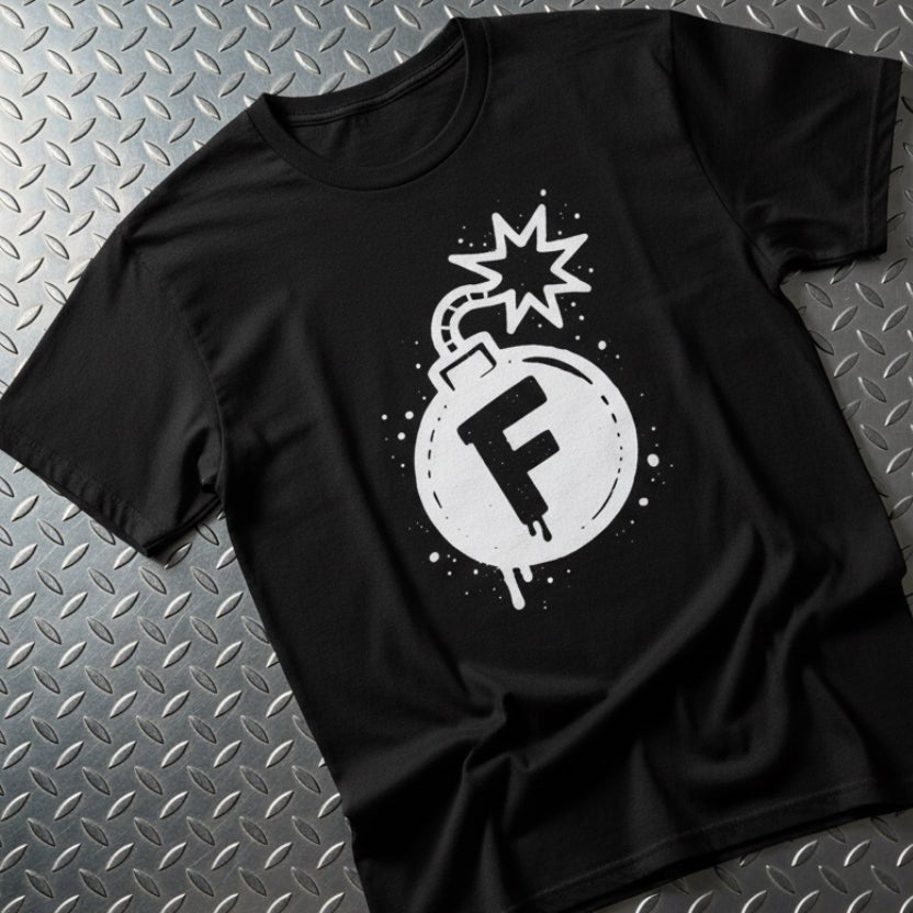 T-Shirt - F Bomb Shirt | Unisex Heavy Cotton - Gildan 5000 | Funny, Retro & Vintage | Punk from Crypto Zoo Tees