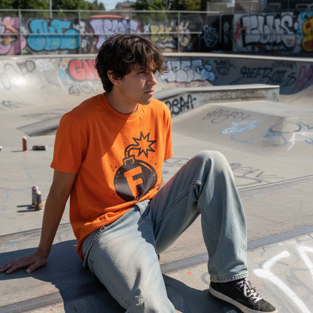 T-Shirt - F Bomb Shirt | Unisex Heavy Cotton - Gildan 5000 | Funny, Retro & Vintage | Punk from Crypto Zoo Tees