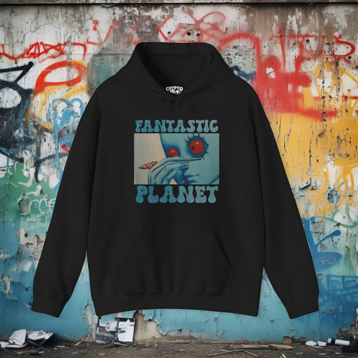 Hoodie - Fantastic Planet 2 Sided Hoodie from Crypto Zoo Tees