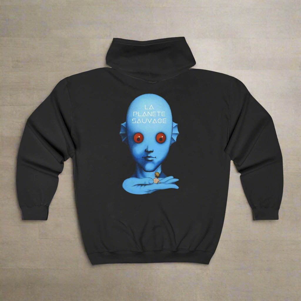 Hoodie - Fantastic Planet 2 Sided Zipper Zip Up Hoodie from Crypto Zoo Tees