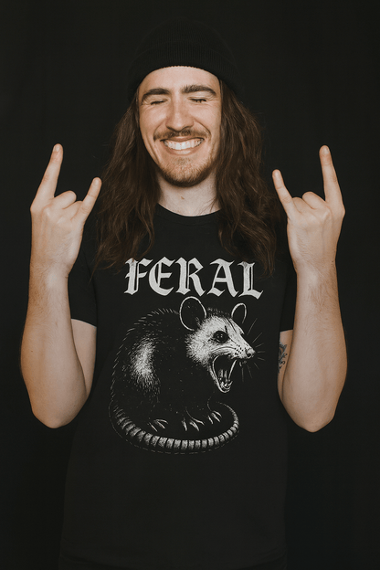  - FERAL Opossum Shirt | Animals, Funny | Kids Tee from Crypto Zoo Tees