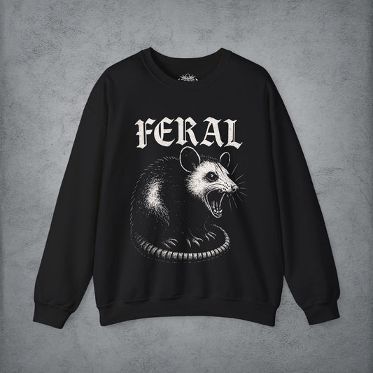  - FERAL Opossum Shirt | Animals, Funny | Kids Tee from Crypto Zoo Tees