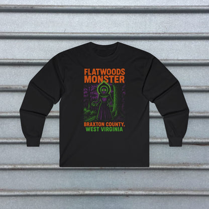 T-Shirt - Flatwoods Monster West Virginia | Cryptids, Alien & UFO | | Unisex T-shirt | Long Sleeve Tee | Ladies Shirt | Crewneck Sweatshirt | Hoodie from Crypto Zoo Tees