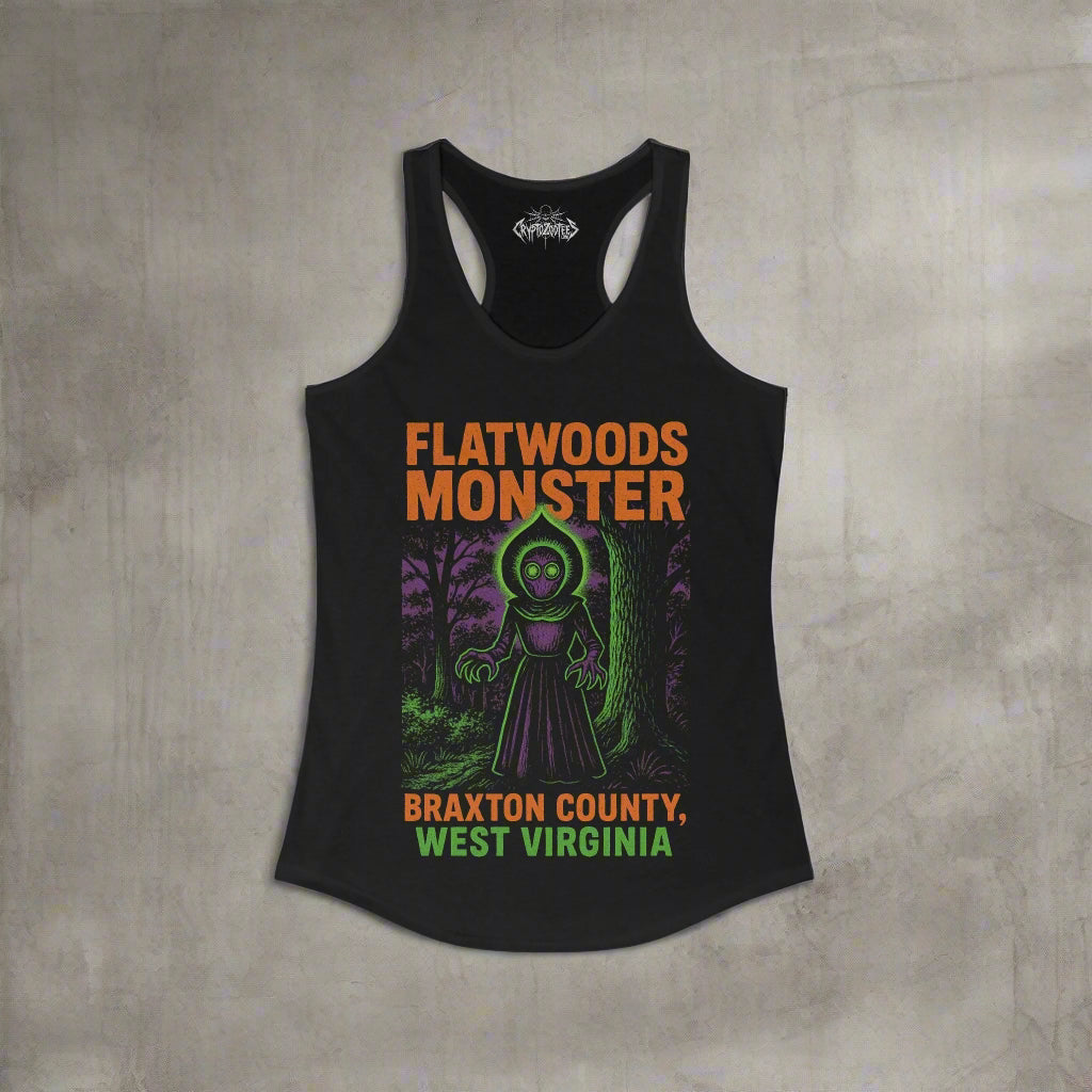 T-Shirt - Flatwoods Monster West Virginia | Cryptids, Alien & UFO | | Unisex T-shirt | Long Sleeve Tee | Ladies Shirt | Crewneck Sweatshirt | Hoodie from Crypto Zoo Tees