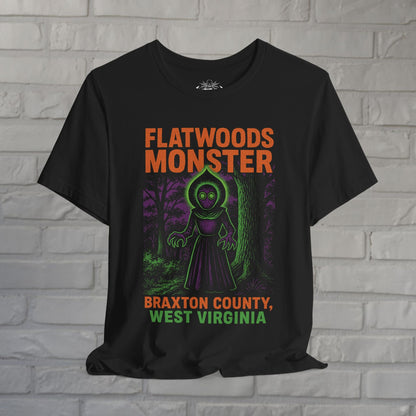 T-Shirt - Flatwoods Monster West Virginia | Cryptids, Alien & UFO | | Unisex T-shirt | Long Sleeve Tee | Ladies Shirt | Crewneck Sweatshirt | Hoodie from Crypto Zoo Tees