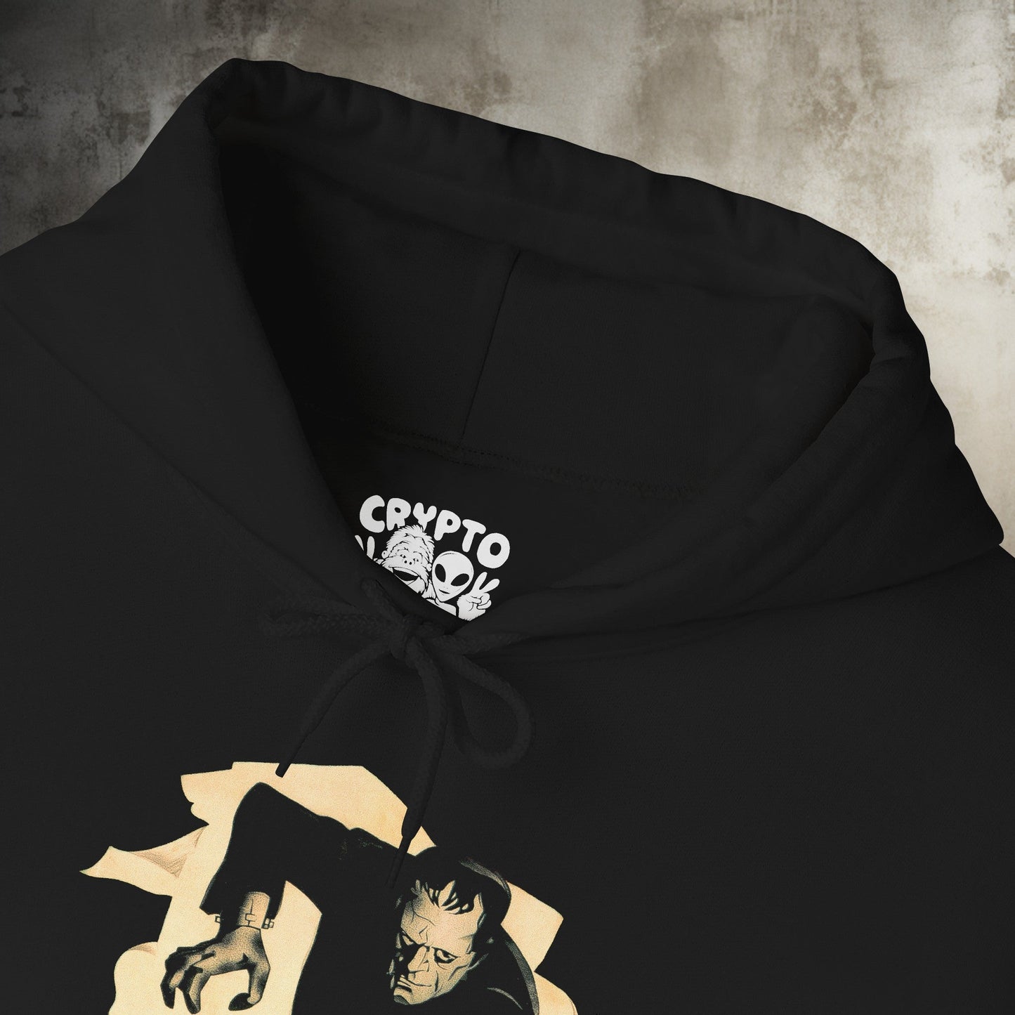 Hoodie - Frankenstein Breaking Through | Hoodie | Hooded Sweatshirt from Crypto Zoo Tees