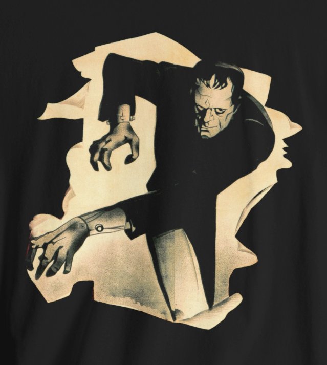 T - Shirt - Frankenstein Breaking Through | Horror | Movies and TV | Bella + Canvas Unisex T - shirt from Crypto Zoo Tees