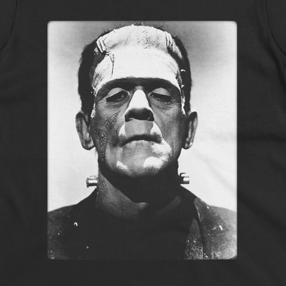 T-Shirt - Frankenstein Karloff Tee | Horror, Retro & Vintage | Unisex Shirt, Ladies Tee, Tank Top, Long Sleeve, Sweatshirt, Hoodie from Crypto Zoo Tees