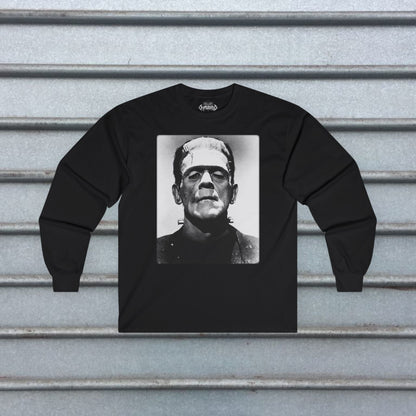 T-Shirt - Frankenstein Karloff Tee | Horror, Retro & Vintage | Unisex Shirt, Ladies Tee, Tank Top, Long Sleeve, Sweatshirt, Hoodie from Crypto Zoo Tees