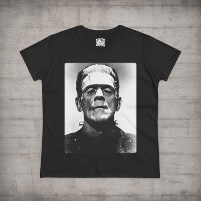 T-Shirt - Frankenstein Karloff Tee | Horror, Retro & Vintage | Unisex Shirt, Ladies Tee, Tank Top, Long Sleeve, Sweatshirt, Hoodie from Crypto Zoo Tees