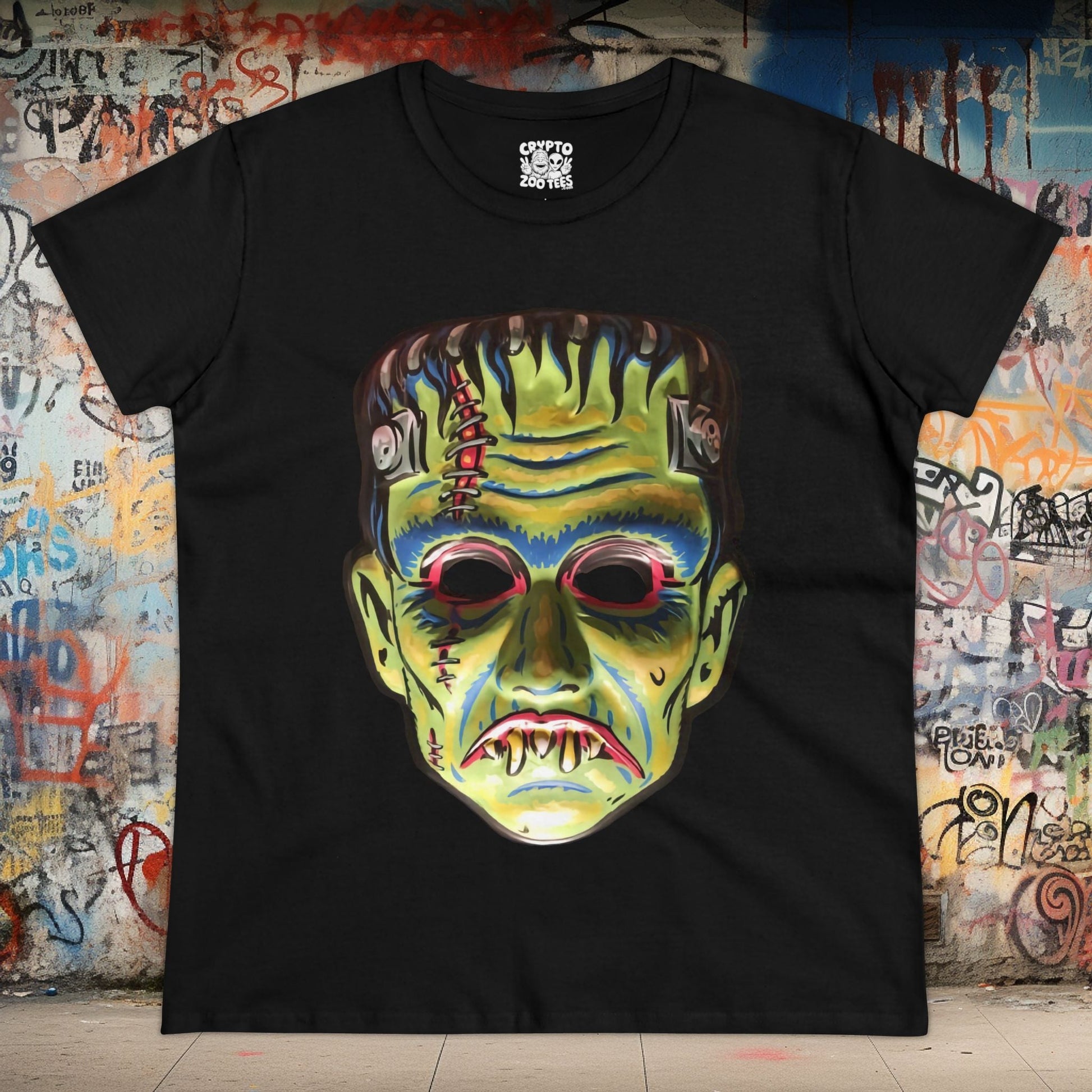 T-Shirt - frankenstein mask ladies - swift - of from Crypto Zoo Tees