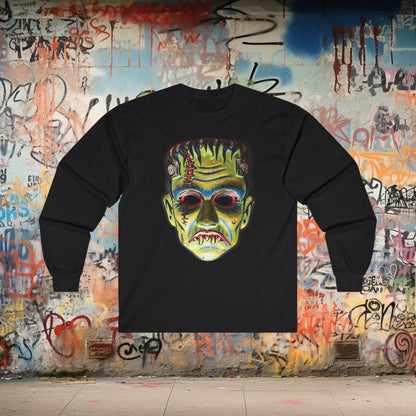 Long - sleeve - frankenstein mask - long sleeve - swiftpod from Crypto Zoo Tees