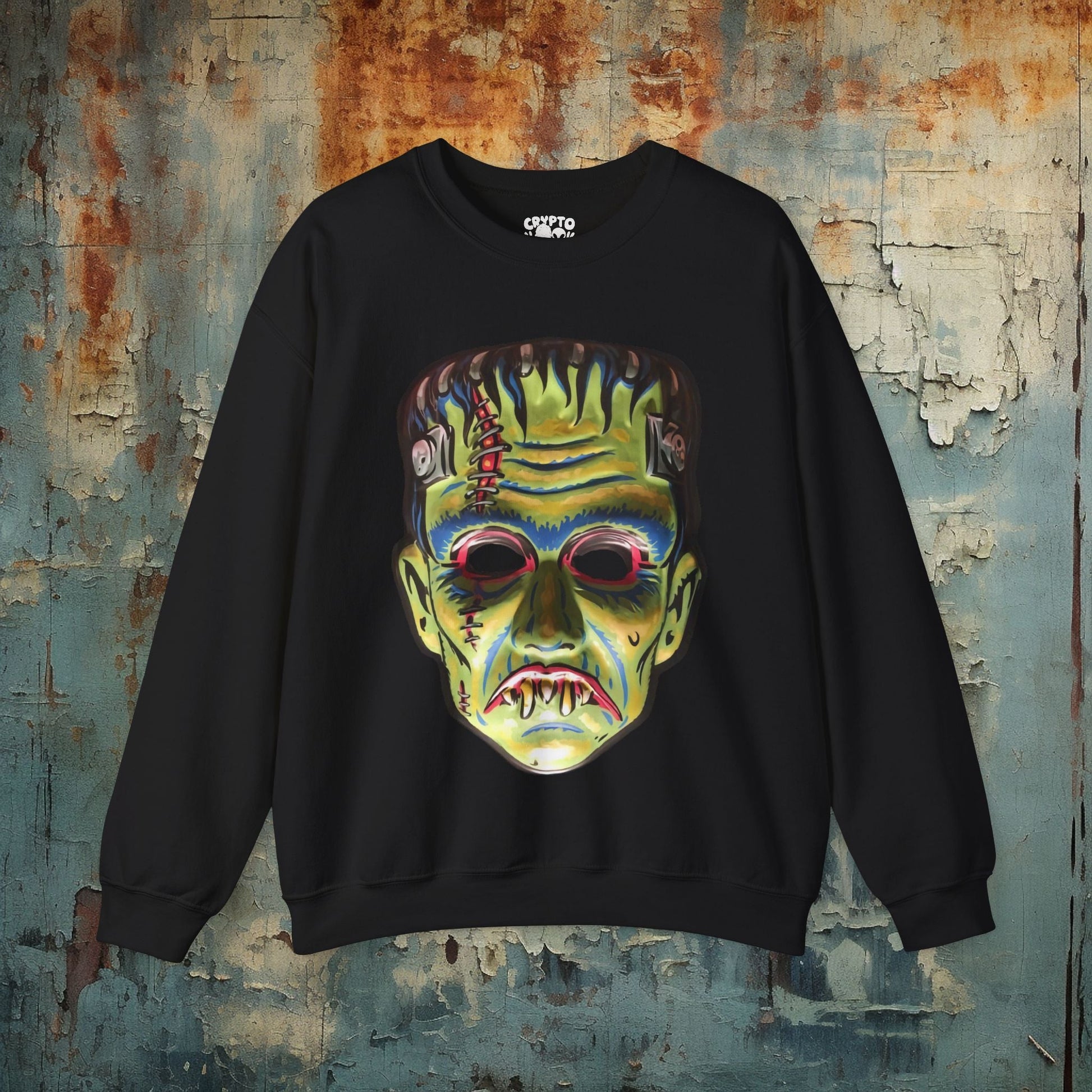 Sweatshirt - frankenstein mask Sweatshirt from Crypto Zoo Tees