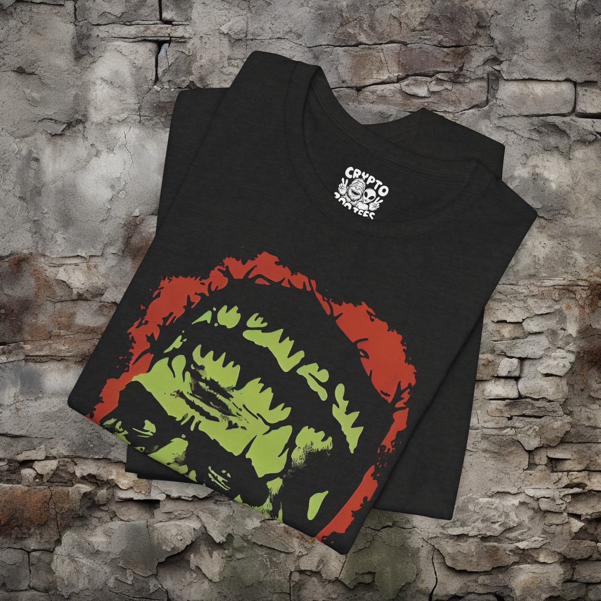 T - Shirt - Frankenstein Monster Illustration | Bella + Canvas Unisex T - shirt from Crypto Zoo Tees