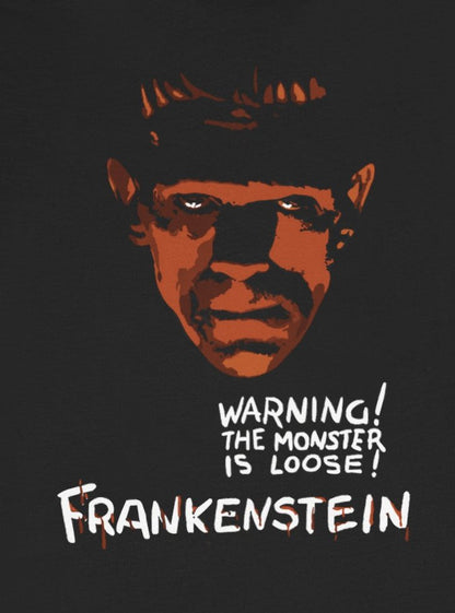 T-Shirt - Frankenstein The Monster is Loose Shirt: Soft Cotton T-shirt - Classic Horror Tee from Crypto Zoo Tees