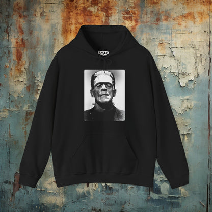 Hoodie - Frankenstein's Monster Boris Karloff | Hoodie | Hooded Sweatshirt from Crypto Zoo Tees