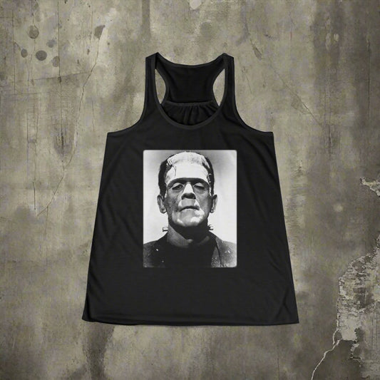 Tank Top - Frankenstein's Monster Boris Karloff | Ladies Racerback Tank Top from Crypto Zoo Tees