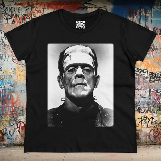 T-Shirt - Frankenstein's Monster Boris Karloff | Women's T-Shirt | Cotton Tee | Ladies Tee from Crypto Zoo Tees