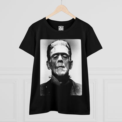 T-Shirt - Frankenstein's Monster Boris Karloff | Women's T-Shirt | Cotton Tee | Ladies Tee from Crypto Zoo Tees