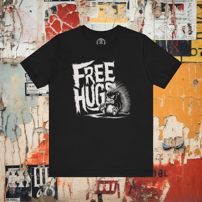 T-Shirt - Free Hugs Porcupine T-shirt - Dark Humor Tee - Soft Cotton T-shirt from Crypto Zoo Tees