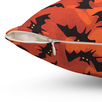 Home Decor - Fun Halloween Bat Pillow | Halloween Decor | Spun Polyester Pillow | Pillow Included! from Crypto Zoo Tees