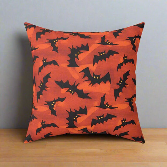 Home Decor - Fun Halloween Bat Pillow | Halloween Decor | Spun Polyester Pillow | Pillow Included! from Crypto Zoo Tees