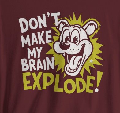 T-Shirt - Funny Don't Make my Brain Explode T-shirt | Bella + Canvas Unisex T-shirt from Crypto Zoo Tees