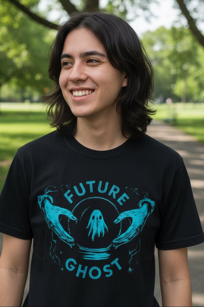 T-Shirt - Future Ghost | Unisex Heavy Vintage - Unisex Comfort Colors 1717 | Ghosts & Paranormal | Goth/Gothic from Crypto Zoo Tees