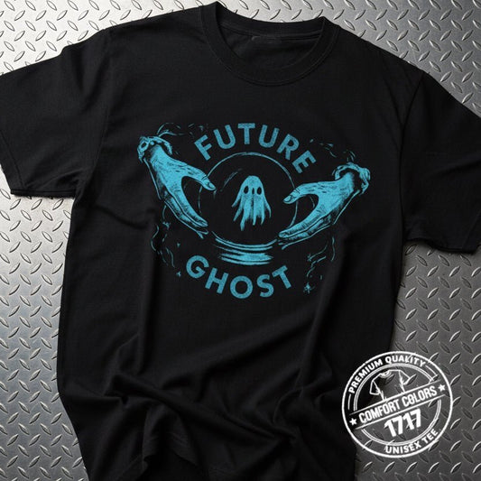 T-Shirt - Future Ghost | Unisex Heavy Vintage - Unisex Comfort Colors 1717 | Ghosts & Paranormal | Goth/Gothic from Crypto Zoo Tees